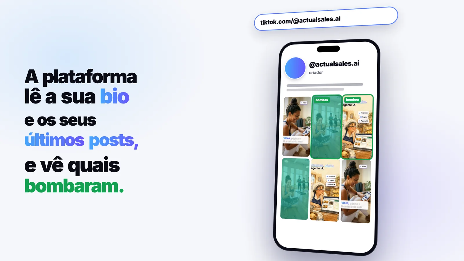 Começa pelo seu perfil