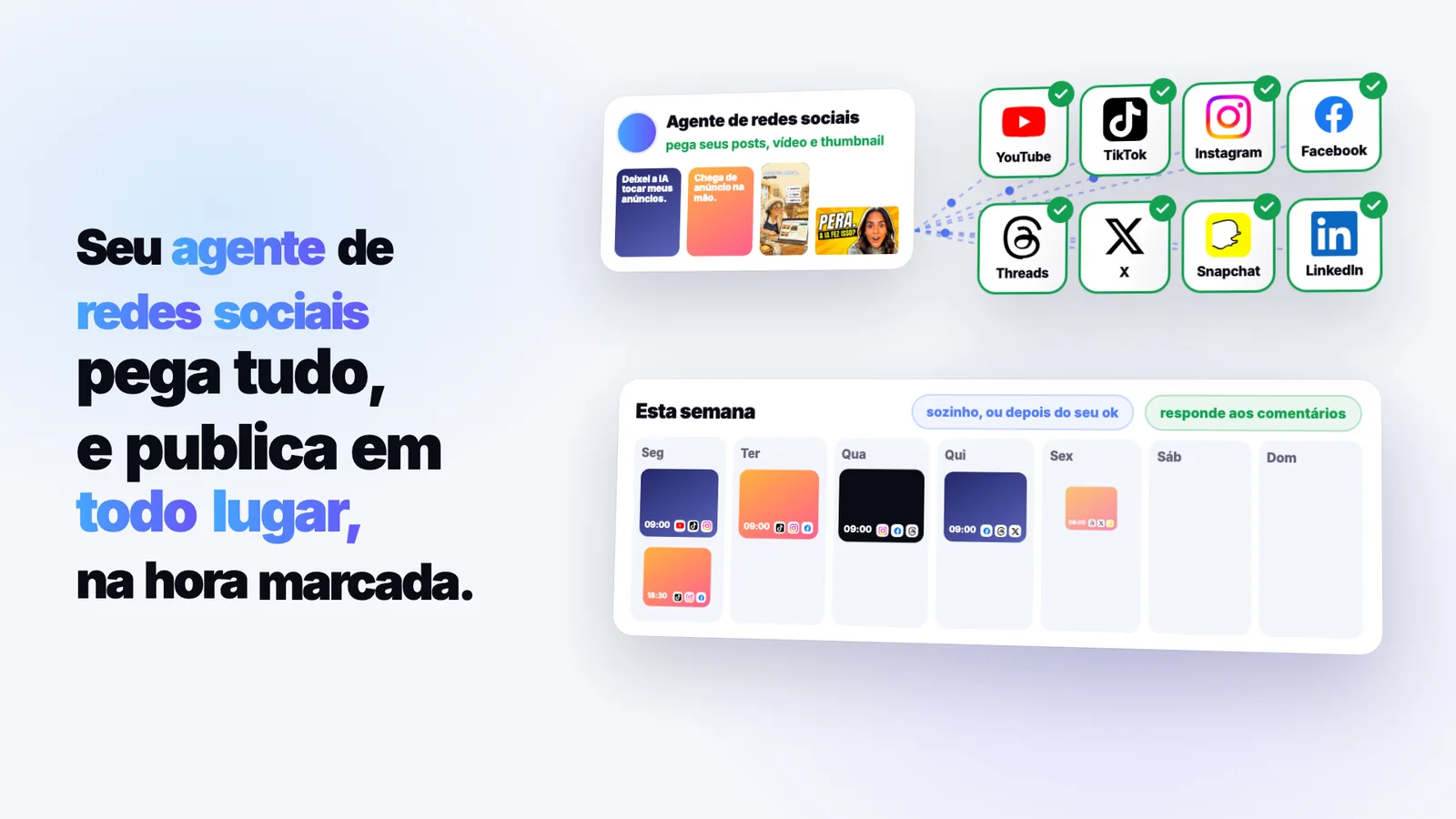 Nunca mais poste um por um