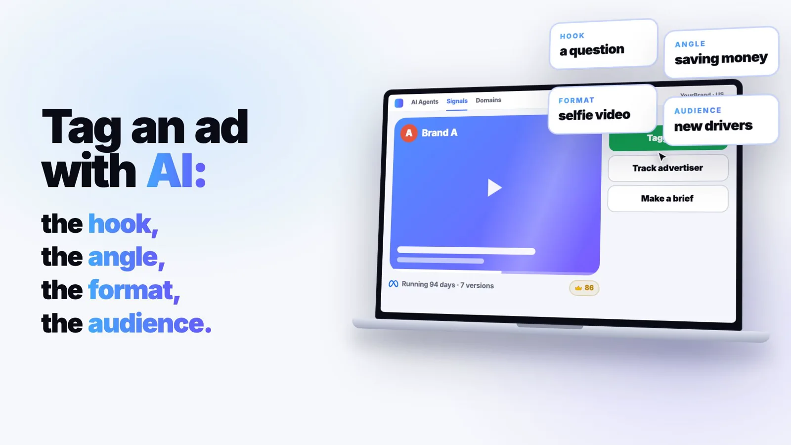 Tag an ad with AI